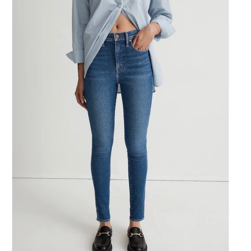 Madewell 10” High Rise Classic Skinny Blue Jeans